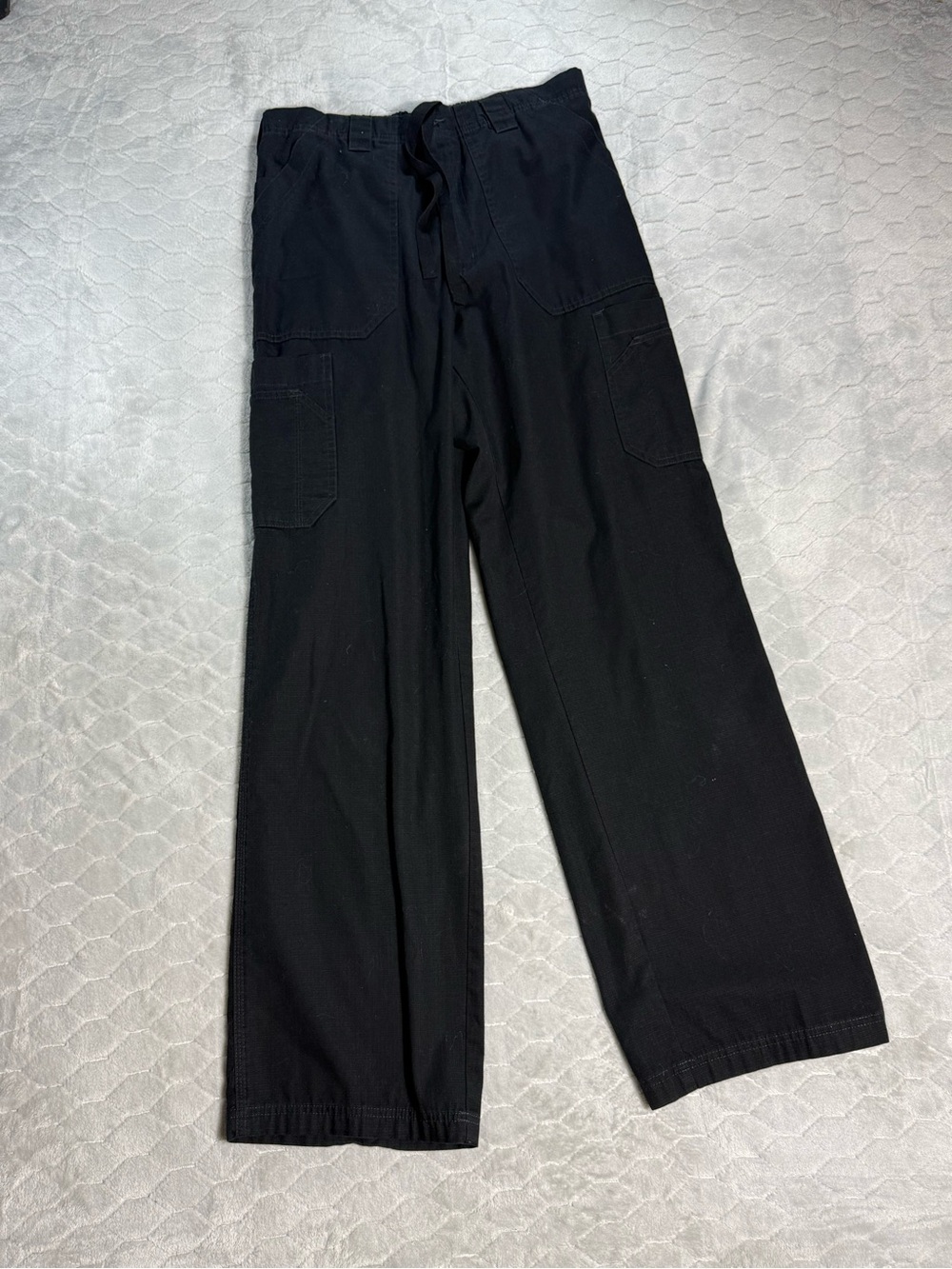 Carhartt Ripstop Medical Scrub Pants Medium Tall Black Cargo Utility Nurse